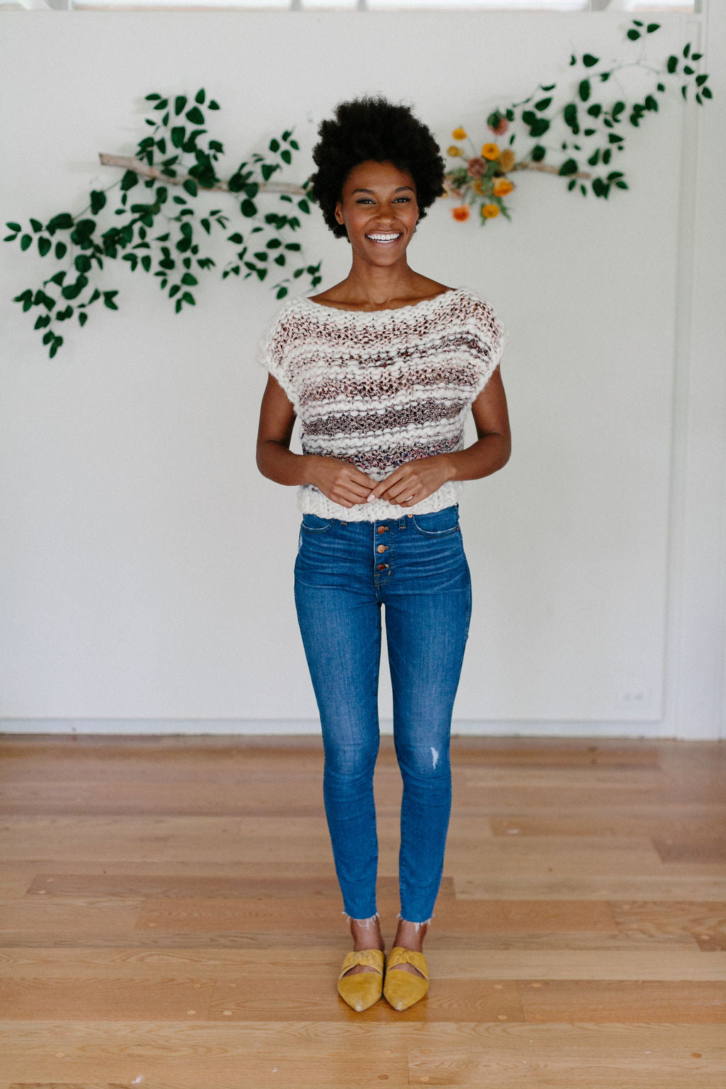 【オットンブレ様】C.P. COMPANY Summer Knit The Crop Knit - Handmade 100% Cotton Petite Summer Sweater