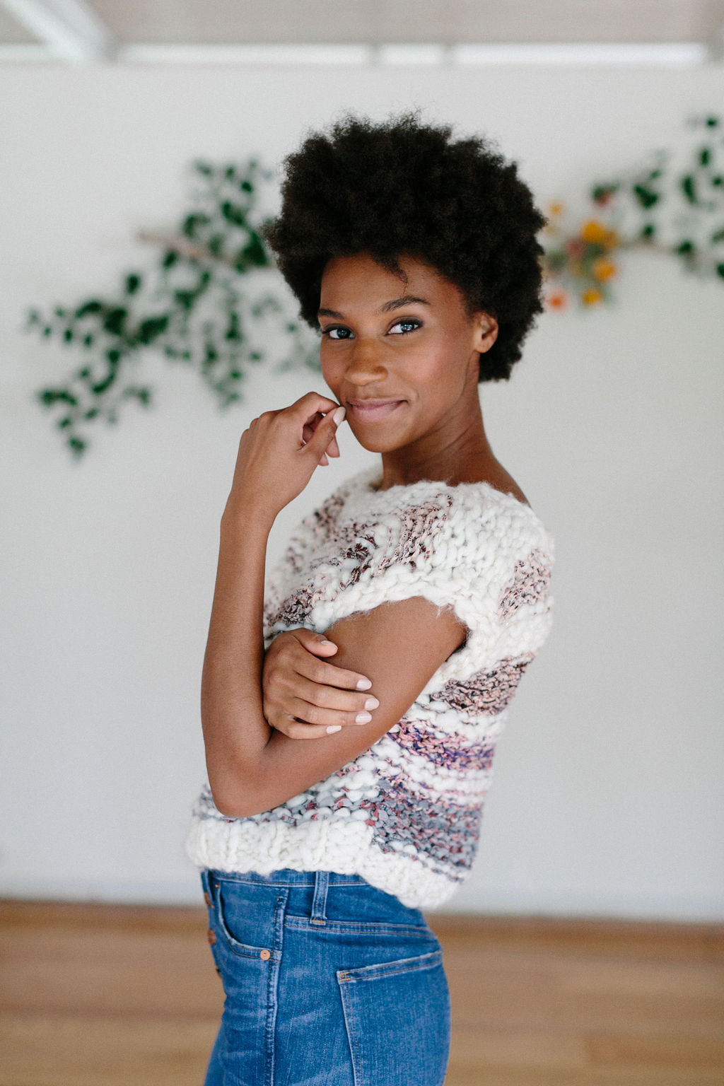Knit Collage Summer Sweetness Cropped Sweater