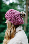 Merci Beaucuop Beret with Leopard Light Pom Pom 