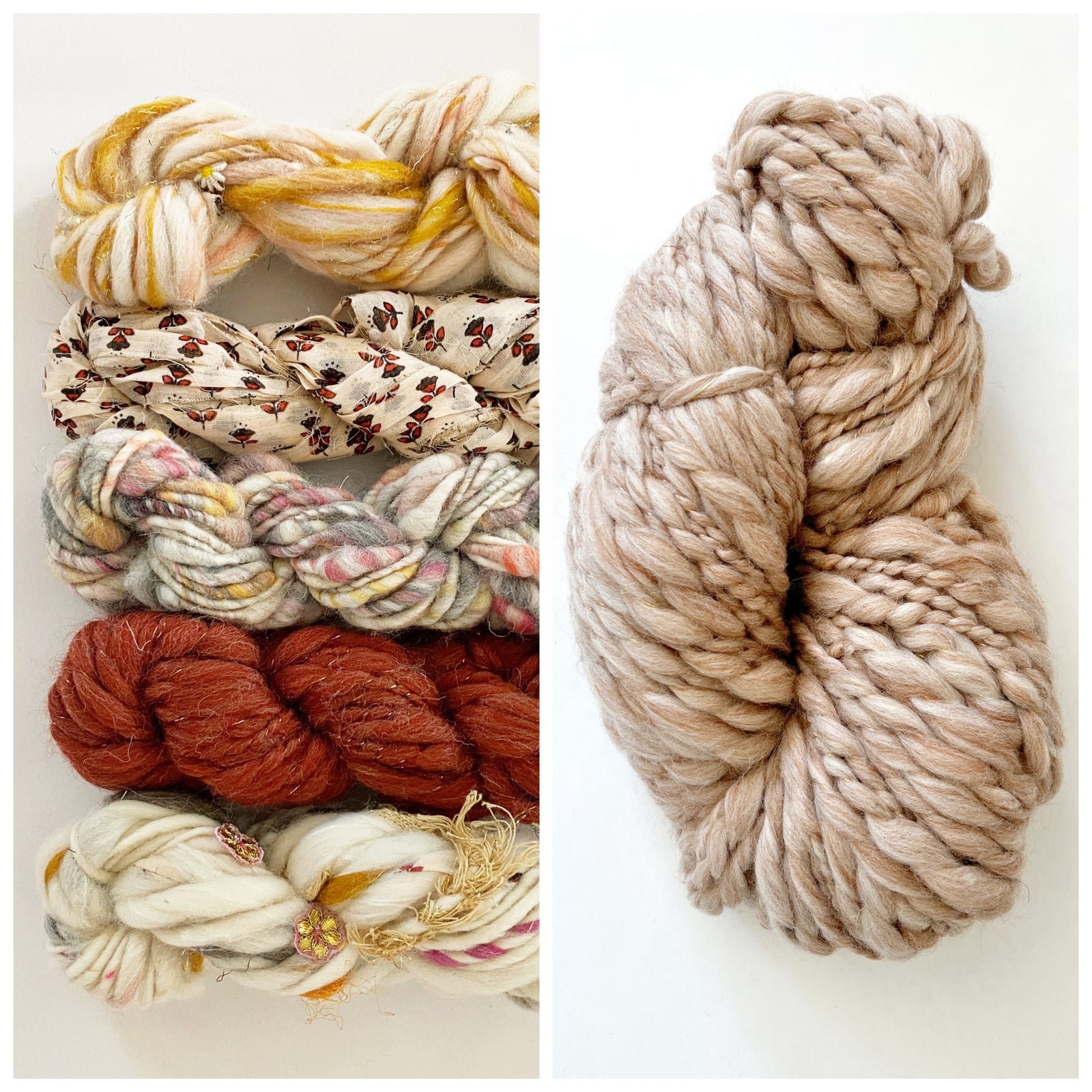 Bonfire Crescent Shawl Kit