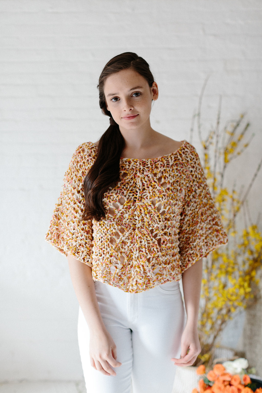 Calista Sweater Pattern Knit Collage Wildflower Yarn