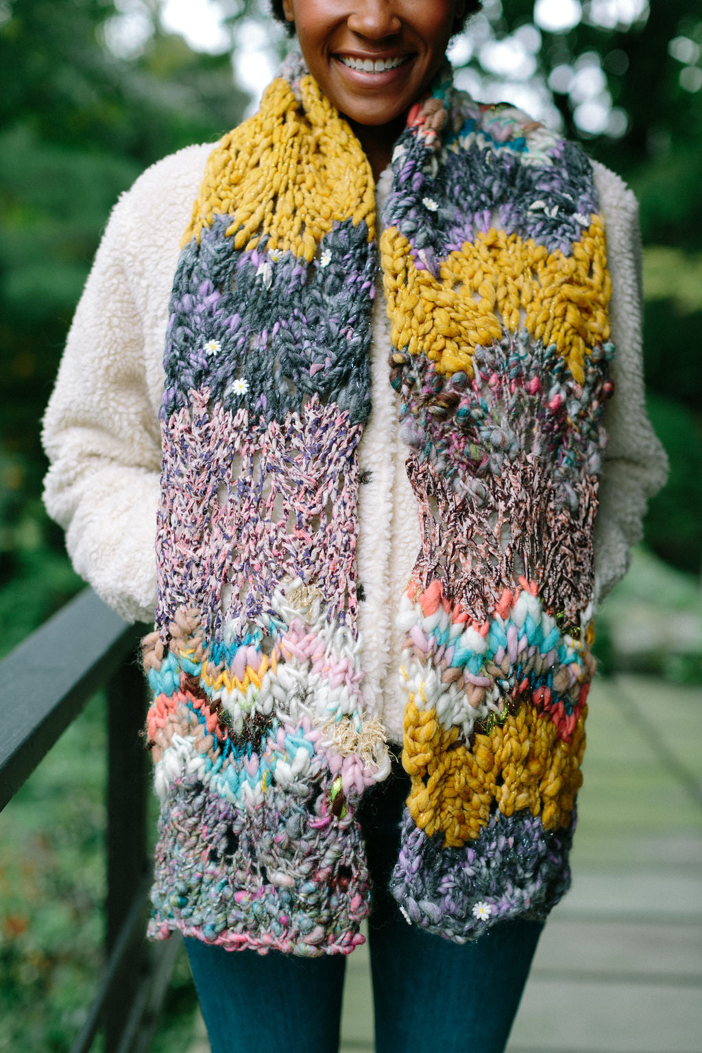 Knit Collage Chevron Sunrise Shawl Pattern