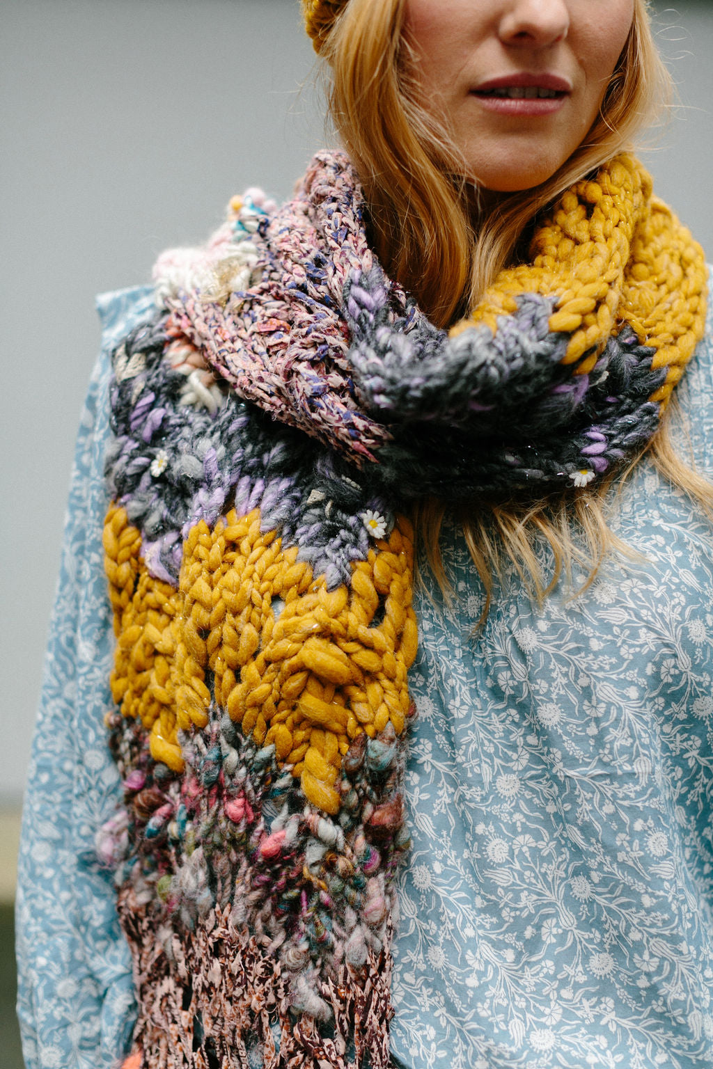 Knit Collage Chevron Sunrise Shawl Pattern