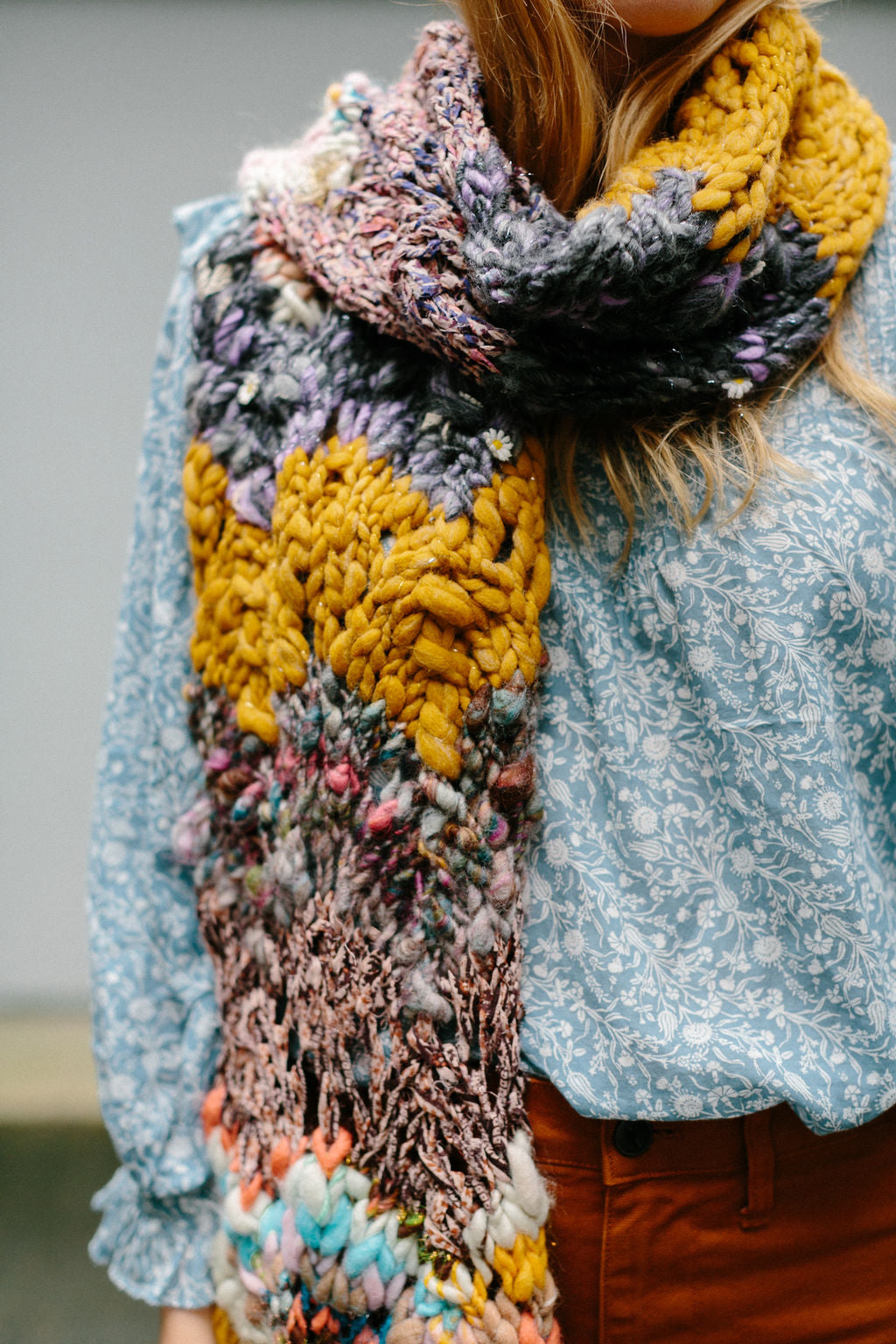 Knit Collage Chevron Sunrise Shawl Pattern