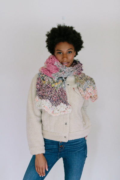 Knit Collage Chevron Sunrise Shawl Pattern