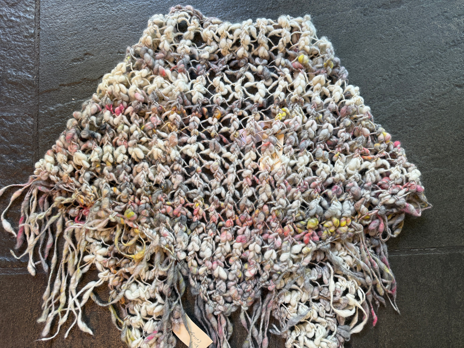 Color Dipped Twinkle Shawl ~ Amulet / Coconut Sparkle Sample 91