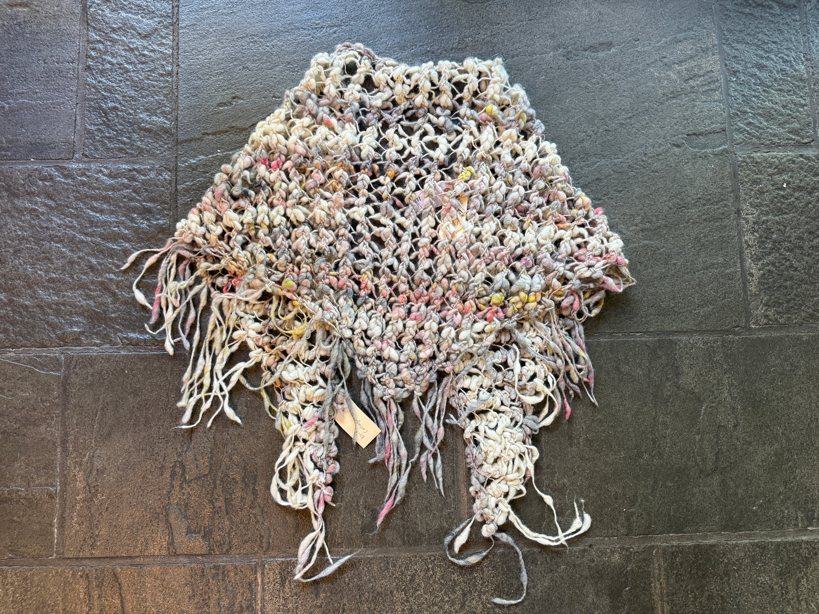 Color Dipped Twinkle Shawl ~ Amulet / Coconut Sparkle Sample 91