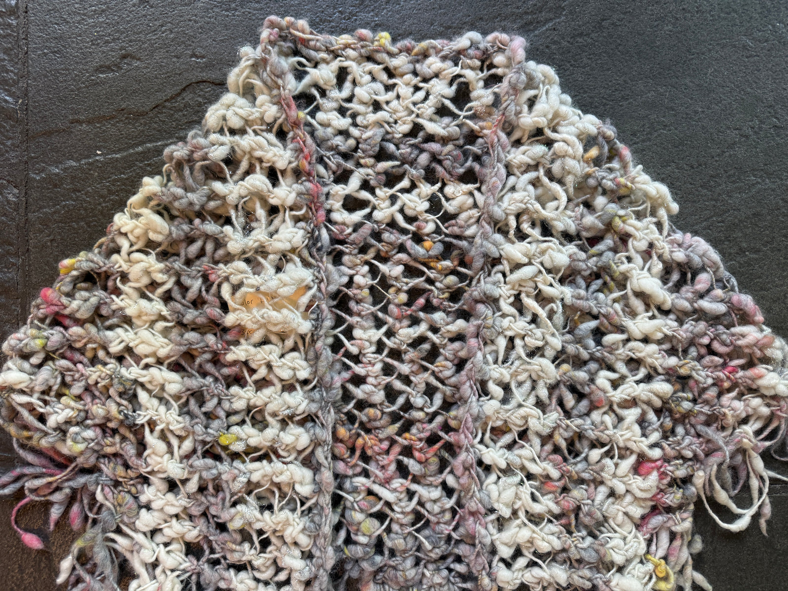 Color Dipped Twinkle Shawl ~ Amulet / Coconut Sparkle Sample 91