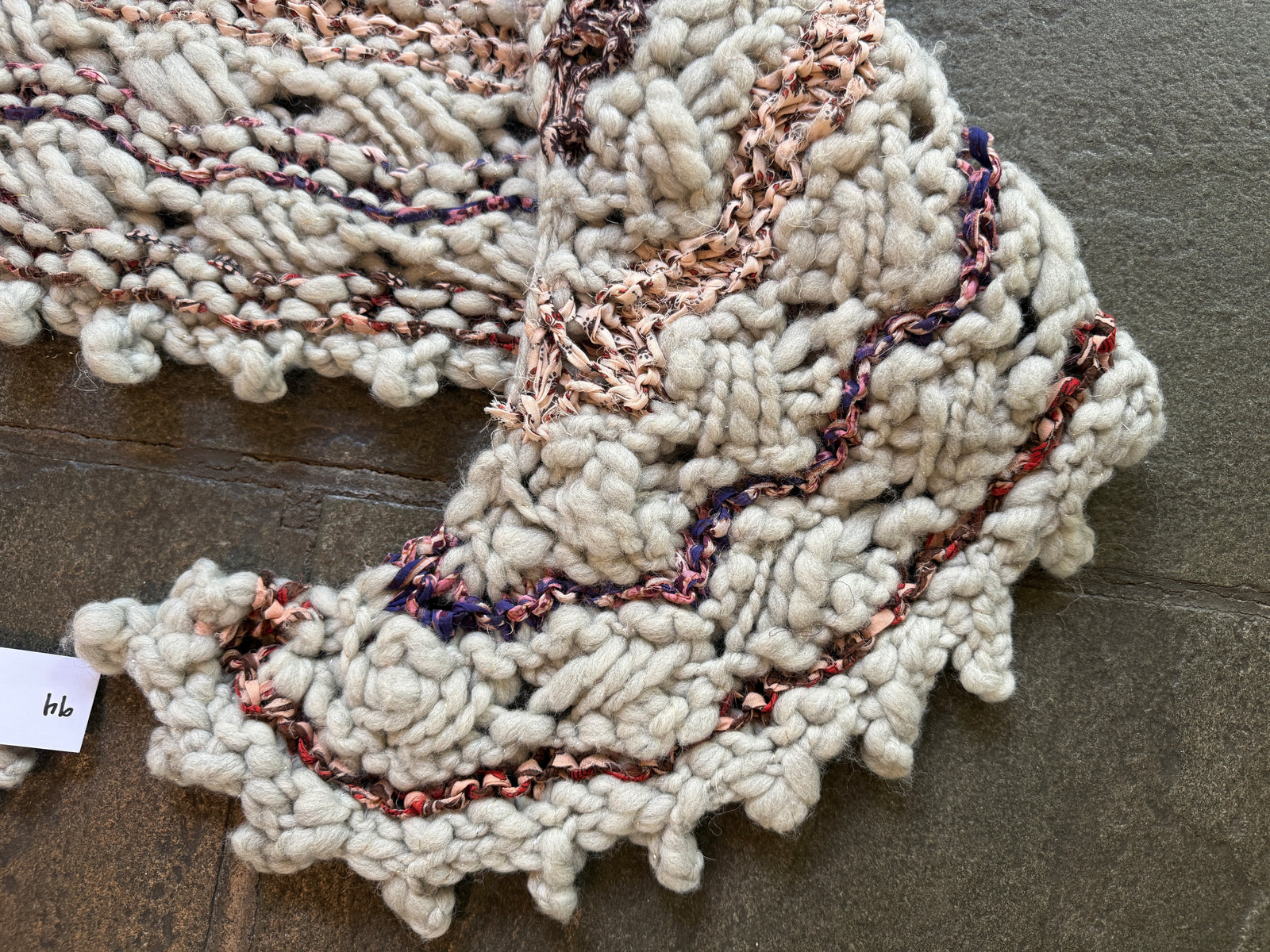 Constellation Shawl ~ Fog Heather / Blush Happy Sample 94
