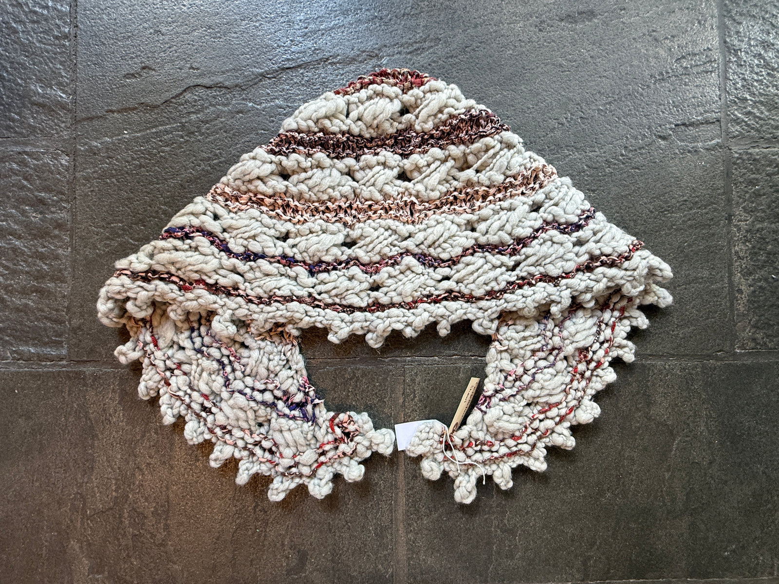 Constellation Shawl ~ Fog Heather / Blush Happy Sample 94
