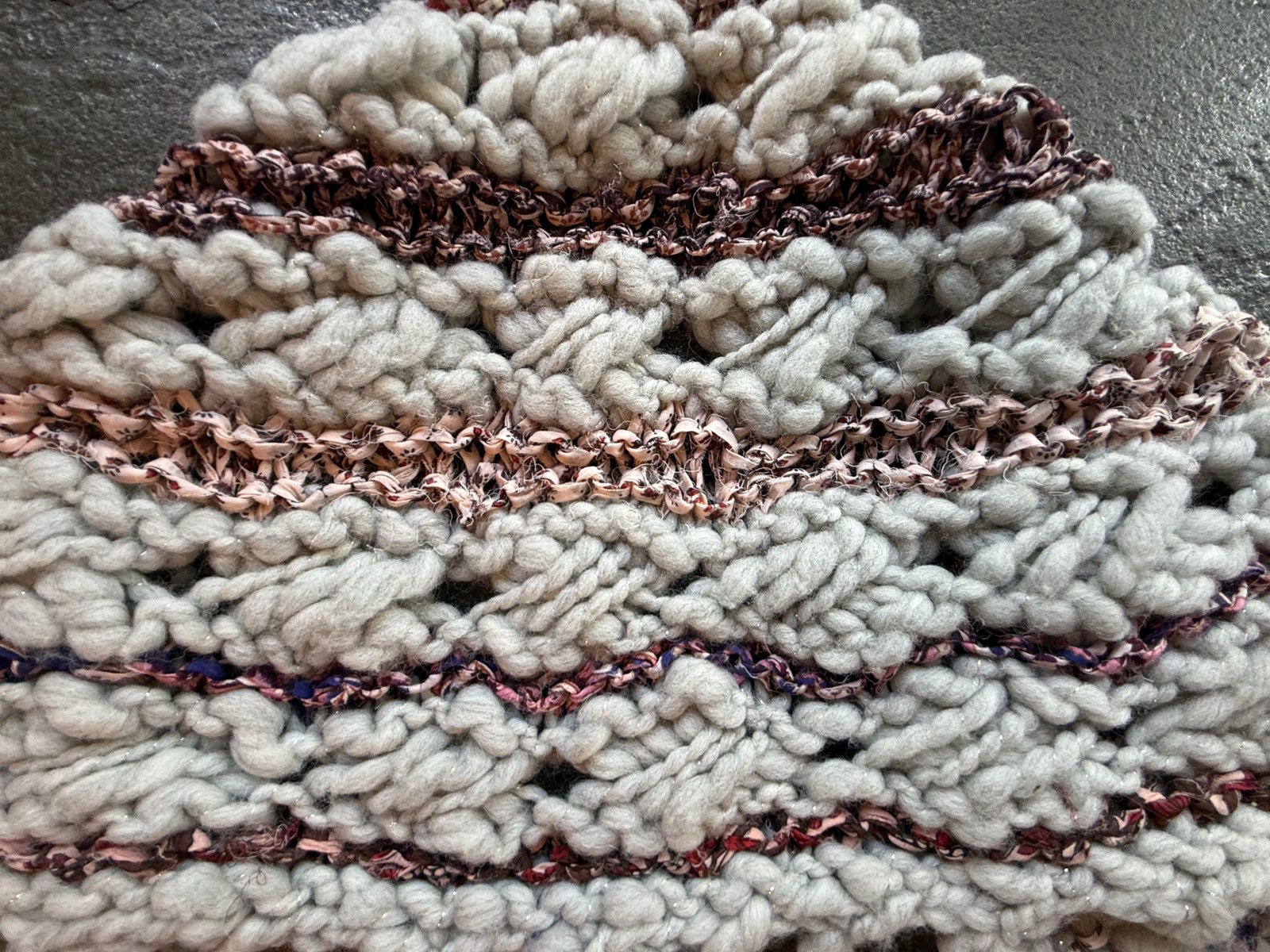 Constellation Shawl ~ Fog Heather / Blush Happy Sample 94