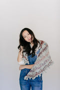 Constellation Shawl ~ Fog Heather / Blush Happy Sample 94