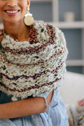 Constellation Shawl ~ Fog Heather / Blush Happy Sample 94
