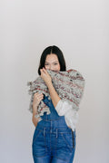 Constellation Shawl ~ Fog Heather / Blush Happy Sample 94