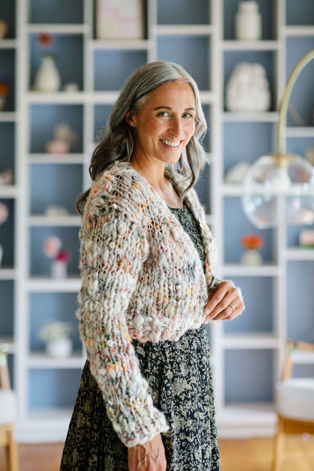 Daisy Chain Cardi Smoky Quartz