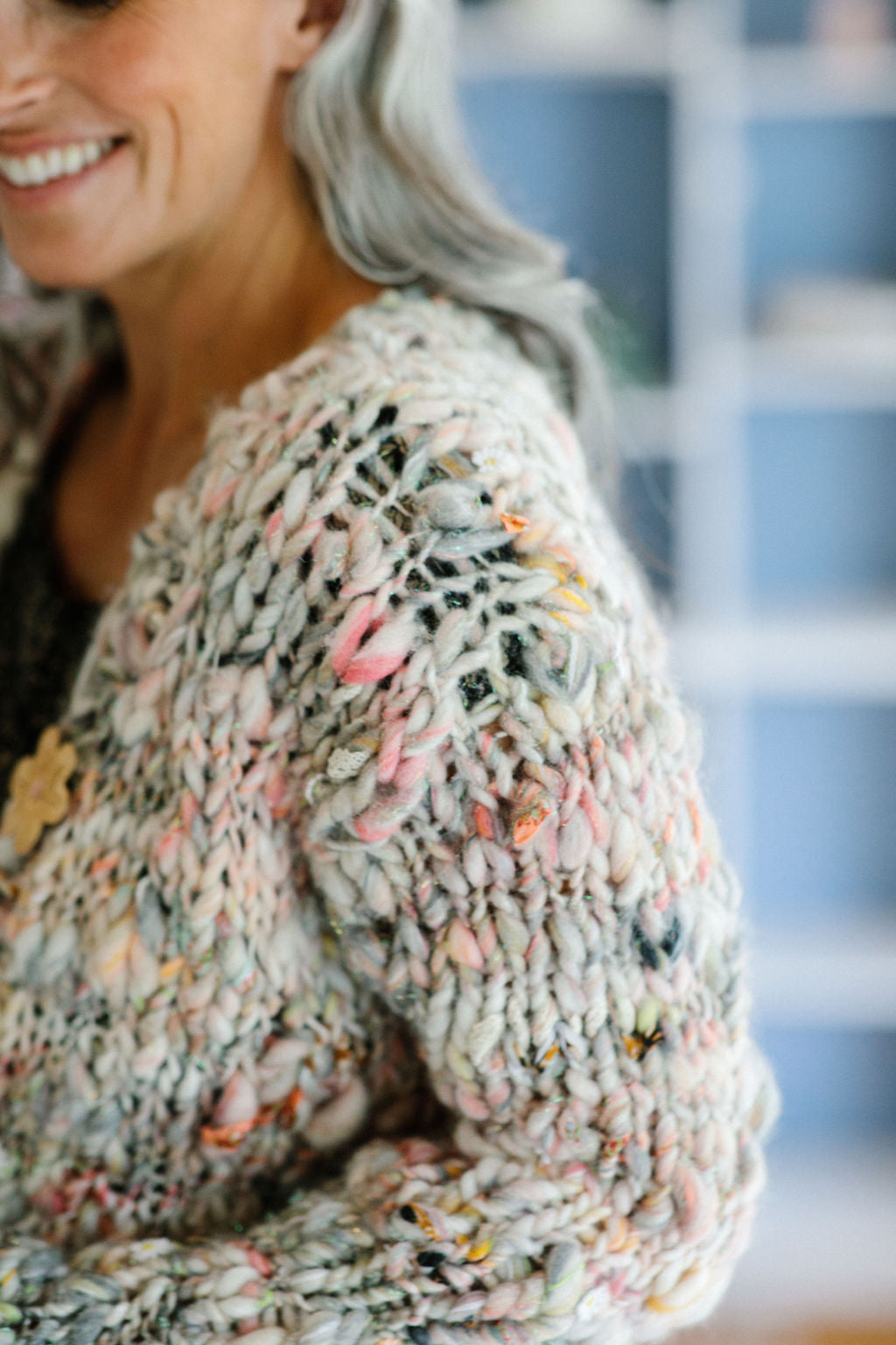 Daisy Chain Cardi Smoky Quartz