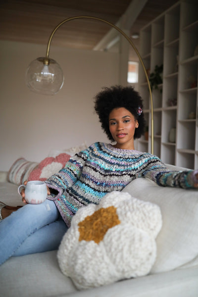 Knit Collage Daisy Pillow Kit
