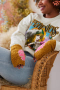 Knit Collage Daisy Wristlet Pattern