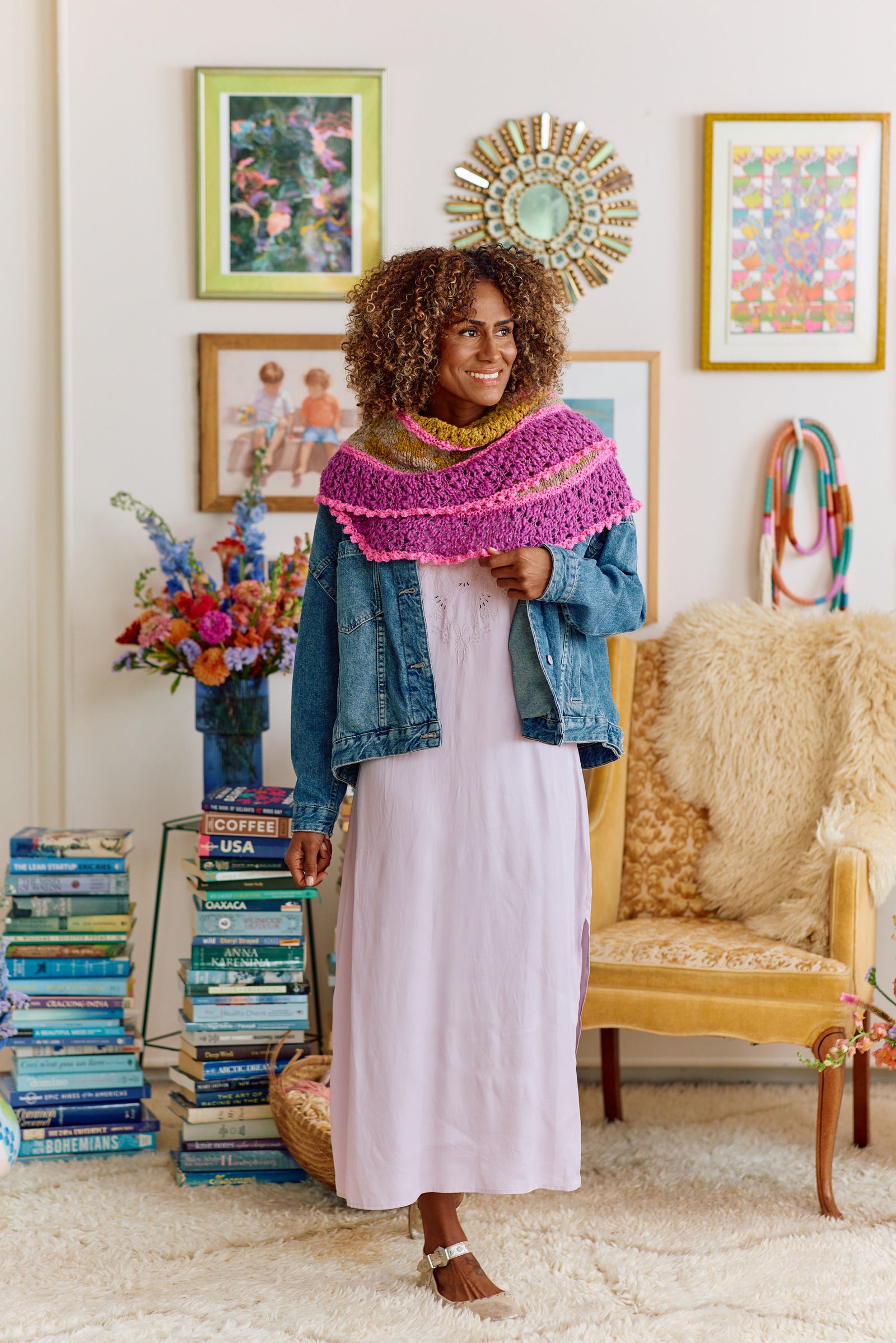 Dew Drop Crescent Shawl Pattern