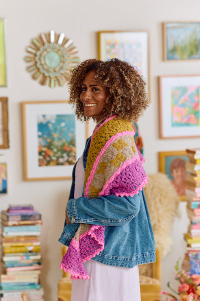 Dew Drop Crescent Shawl Pattern