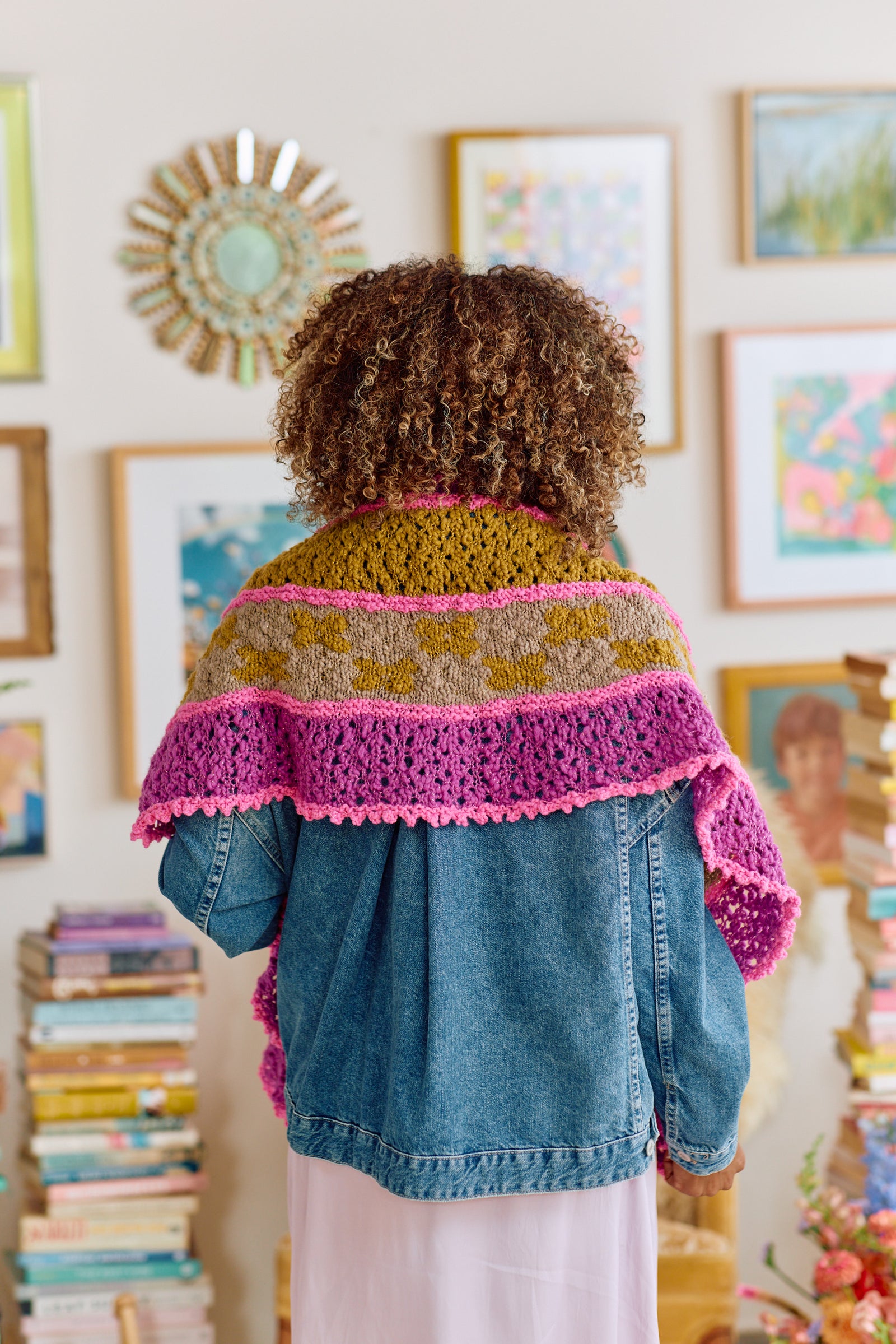 Dew Drop Crescent Shawl Pattern