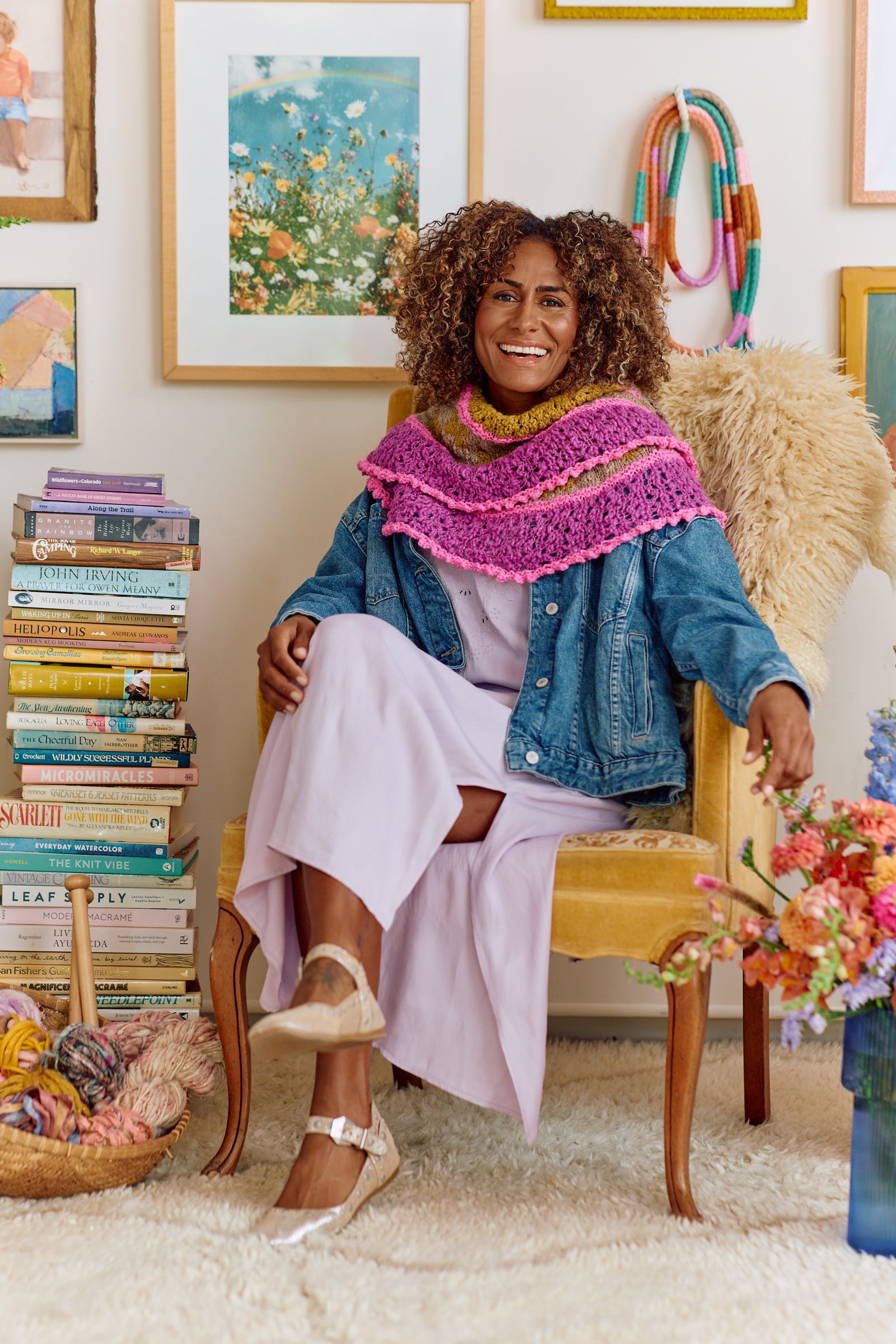 Dew Drop Crescent Shawl Pattern