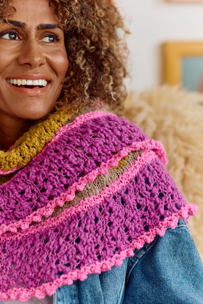 Dew Drop Crescent Shawl Pattern