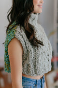 Knit Collage Diamond Crop Sweater Pattern