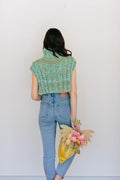 Knit Collage Diamond Crop Sweater Pattern