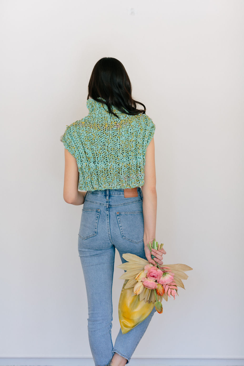 Knit Collage Diamond Crop Sweater Pattern