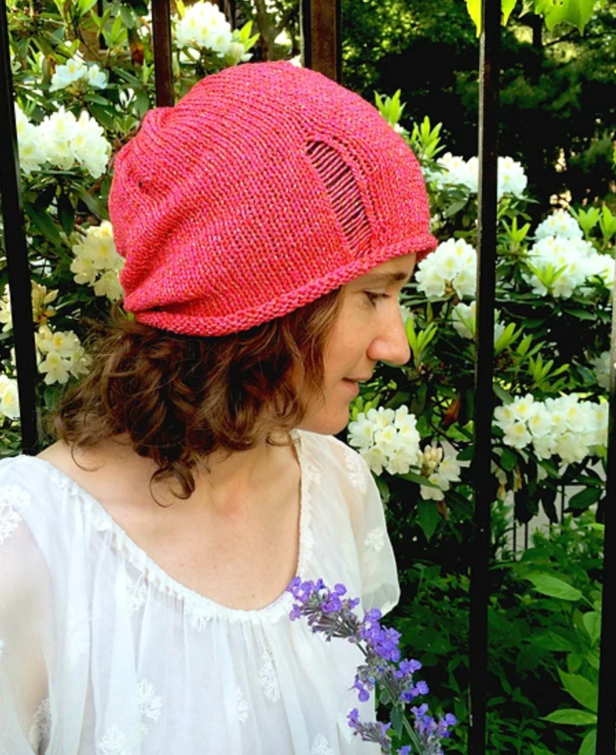 Drop Stitch Beanie ~ Maharani Silk Sample 80
