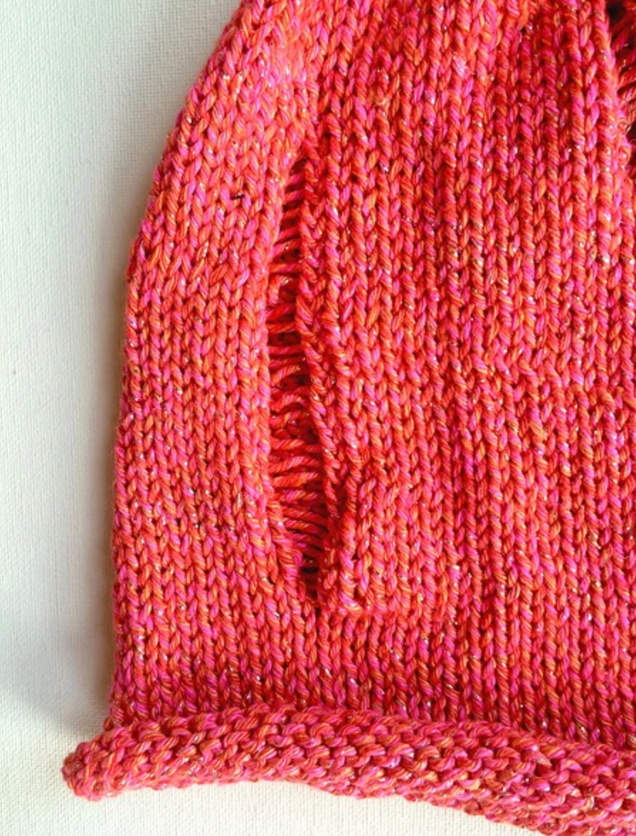 Drop Stitch Beanie ~ Maharani Silk Sample 80