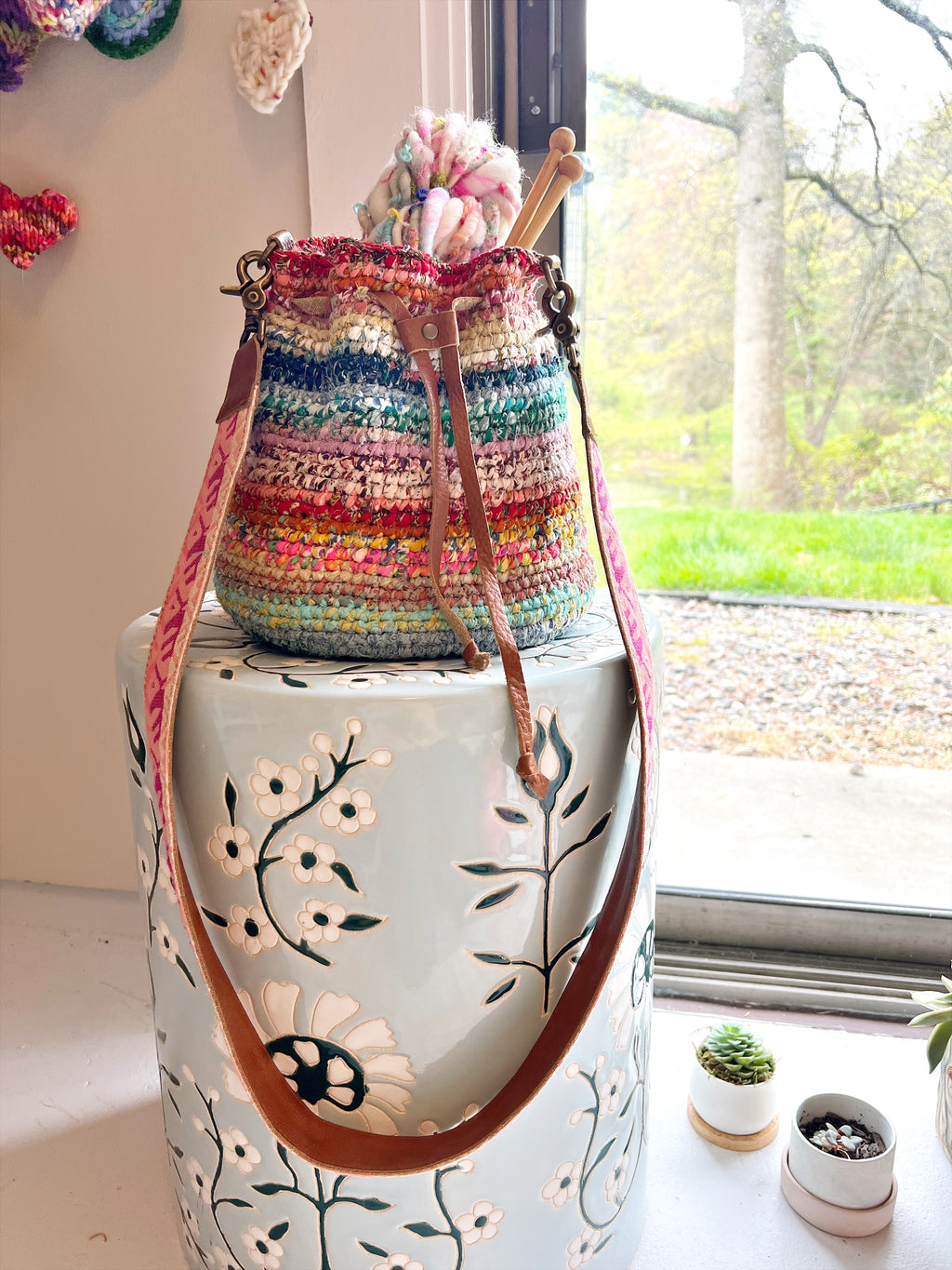 Menulis Crochet Bucket Bag | Vegan, Ethically Made & Sustainable | (Multi) by The Knotty Ones