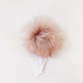 Knit Collage Faux Fur Pom Poms Dusty Lavender