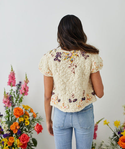 Back view of the Embroidered Sweater