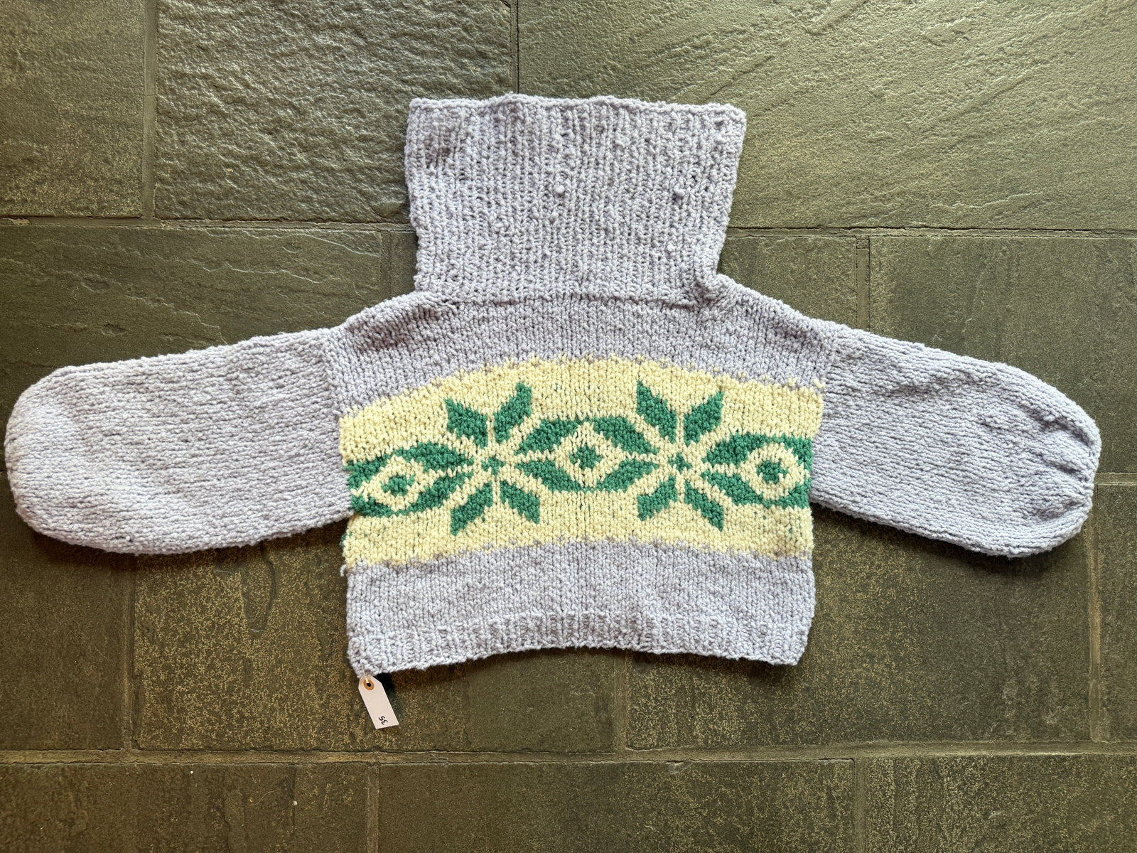 Enchanted Forest Sweater ~ Periwinkle / Ice Green Sample 35