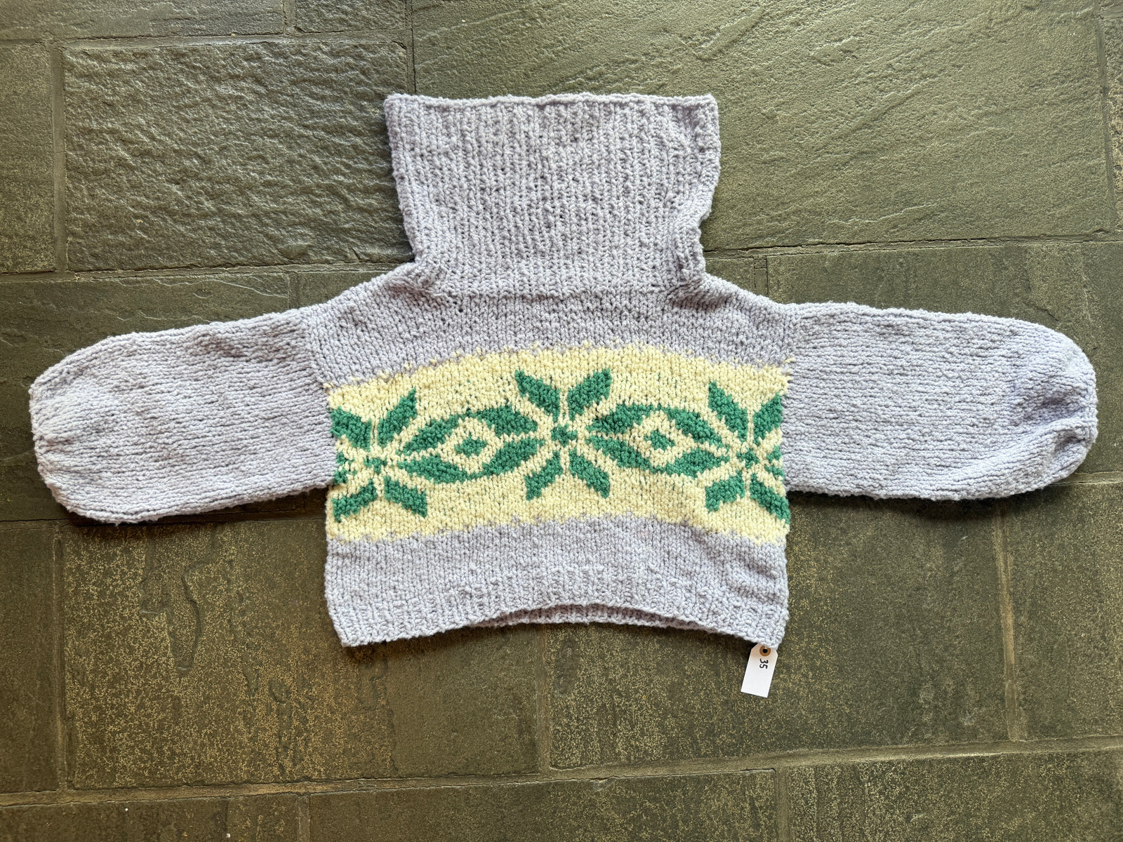 Enchanted Forest Sweater ~ Periwinkle / Ice Green Sample 35