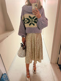 Enchanted Forest Sweater ~ Periwinkle / Ice Green Sample 35