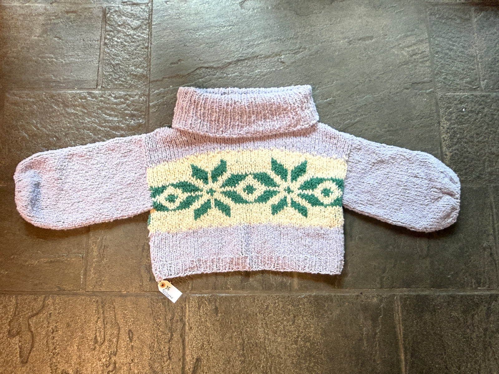 Enchanted Forest Sweater ~ Periwinkle / Ice Green Sample 35