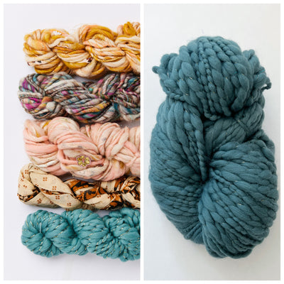 Bonfire Crescent Shawl Kit