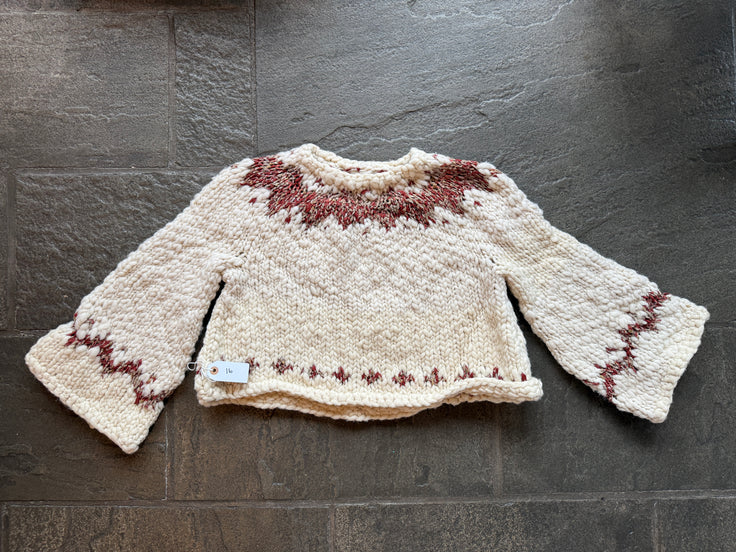 Exhale Sweater ~ French Vanilla / Sierra Redwood Sample 16
