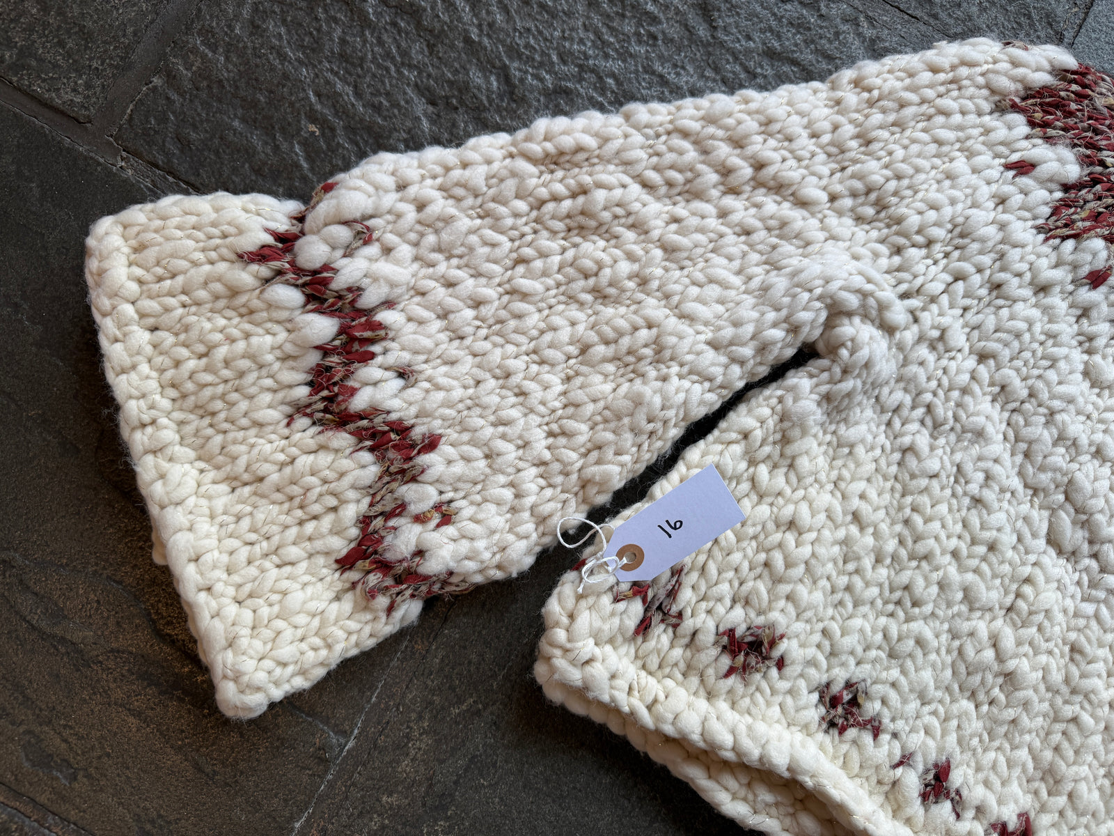 Exhale Sweater ~ French Vanilla / Sierra Redwood Sample 16