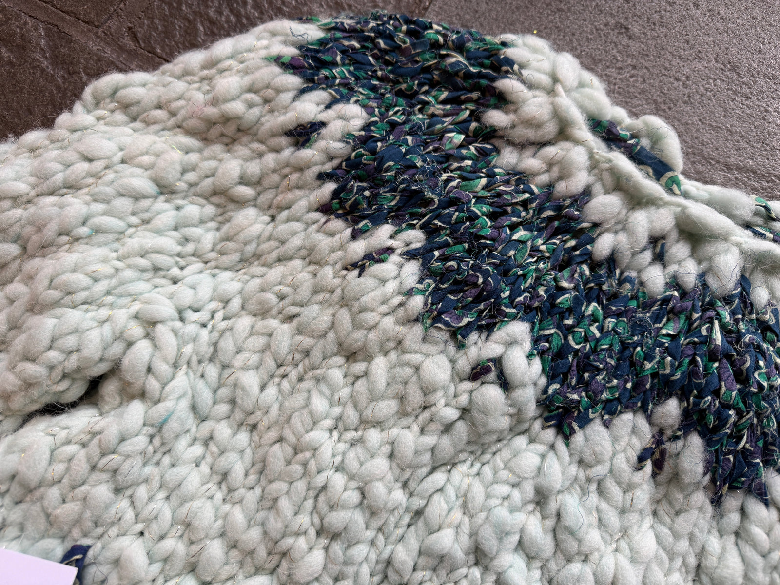 Exhale Sweater ~ Minty / Cornflower Sample 13