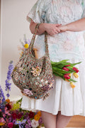 Flower Power Market Bag ~ Sage Green Sample 70