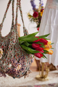 Flower Power Market Bag ~ Sage Green Sample 70