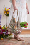 Flower Power Market Bag ~ Sage Green Sample 70