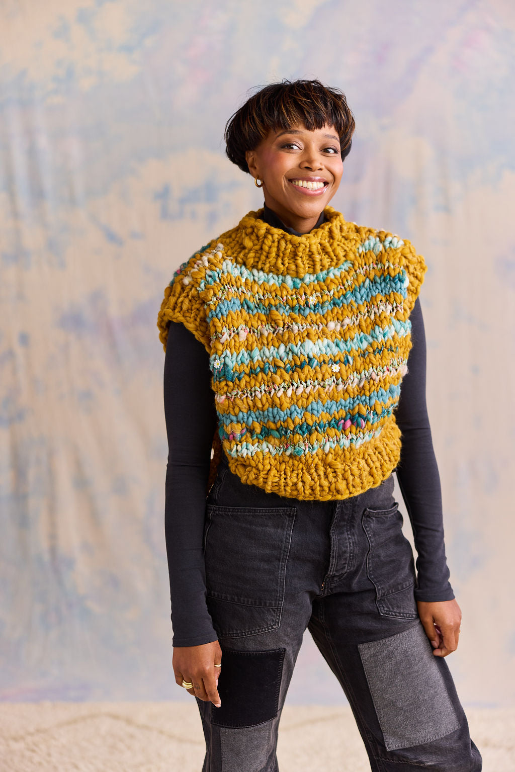 Feeling Groovy Side Tie Vest Pattern – Knit Collage