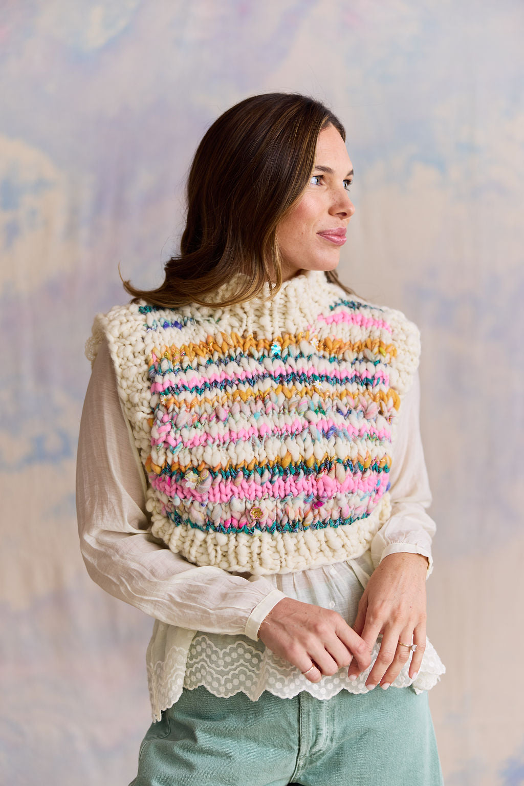 Feeling Groovy Side Tie Vest Kit ~ Stripe