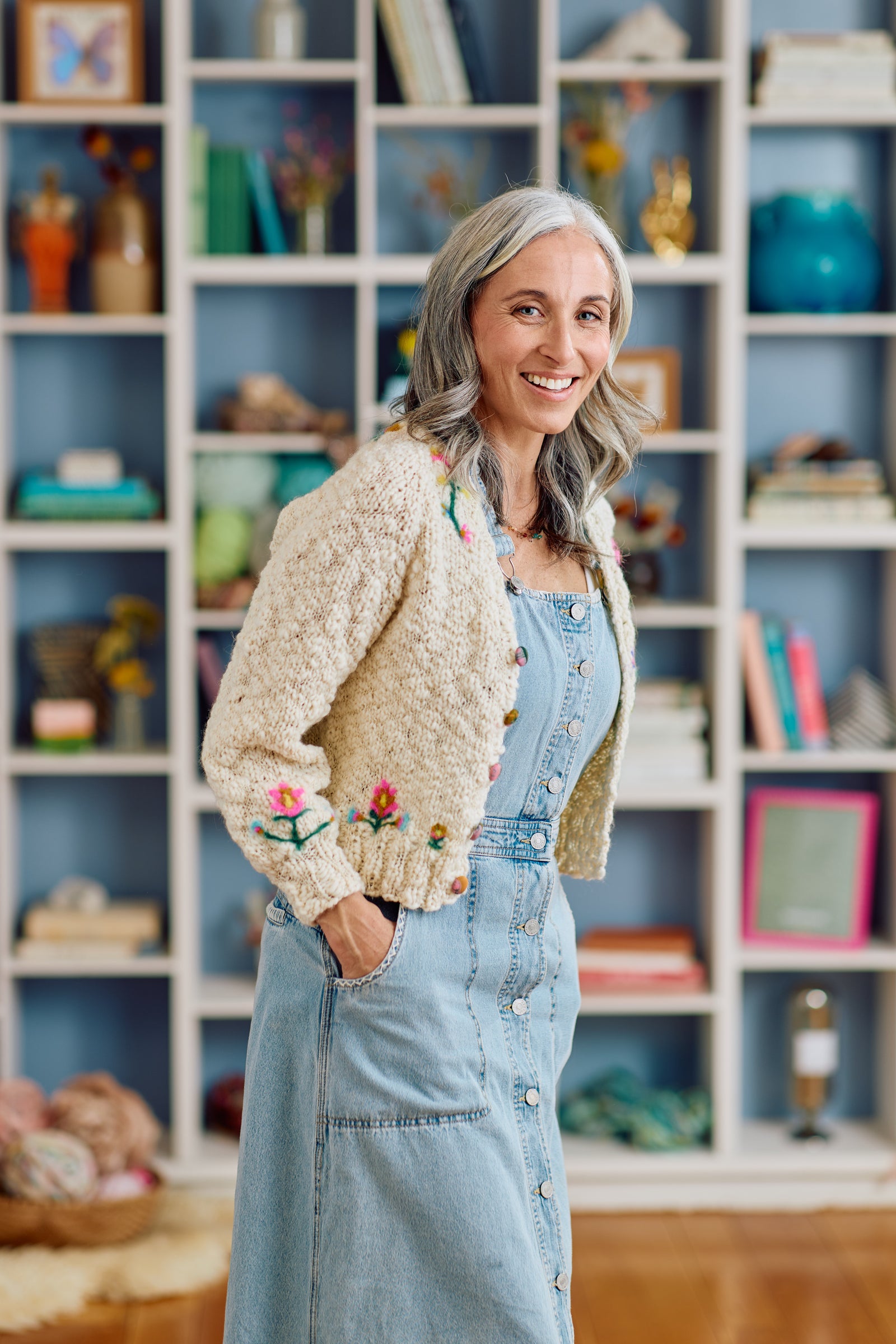 Flow State Cardi with Needle Felting ~ Knitalong Kit