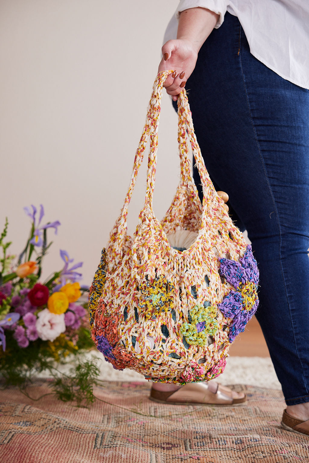Flower Power Market Bag Pattern – Knit Collage